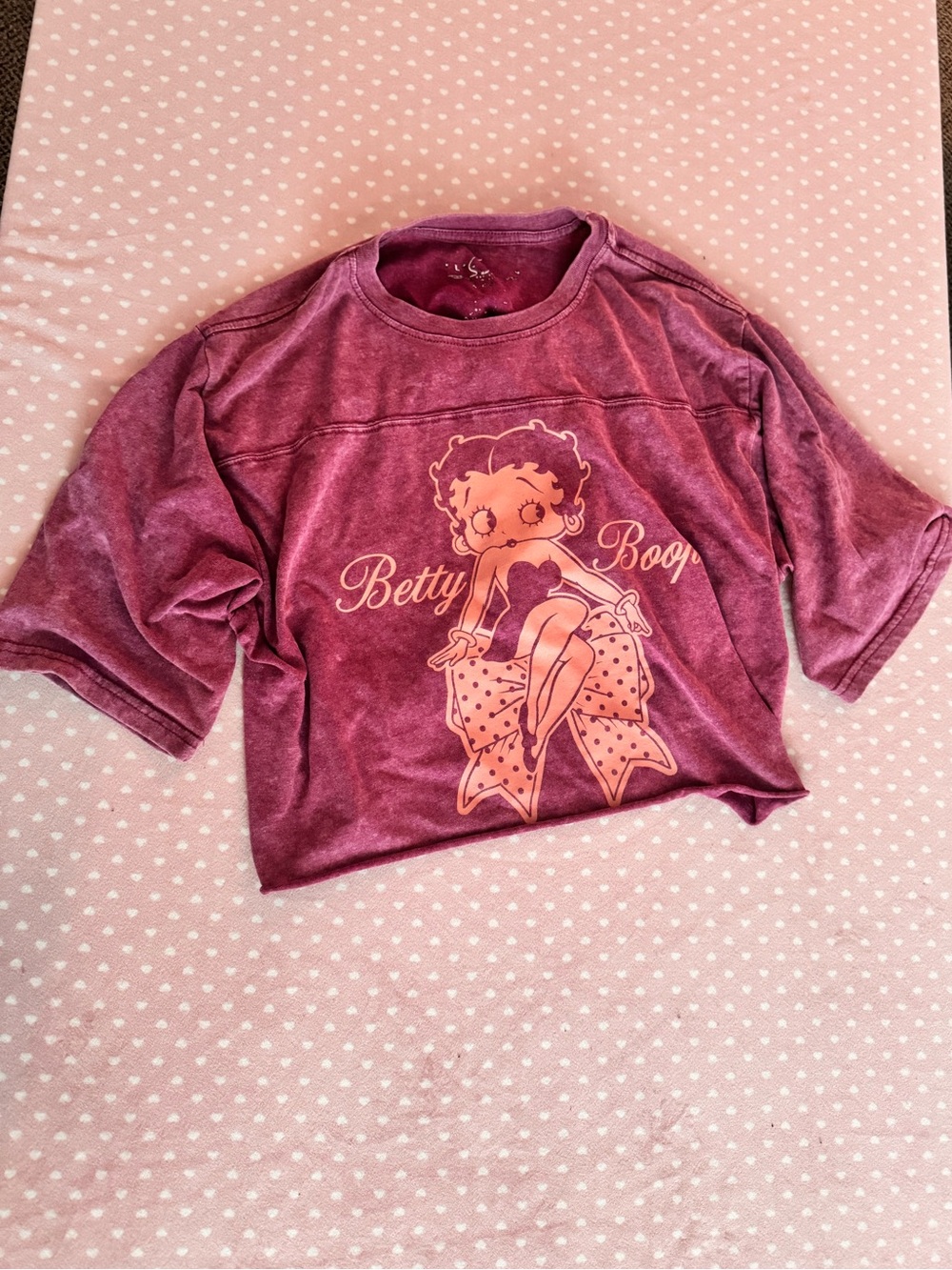 Pink Betty Boop Crop Tee